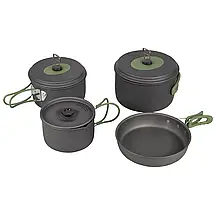 Набір туристичного посуду Bo-Camp Explorer 4 Pieces 19 Hard Anodized (Grey/Green), фото 2