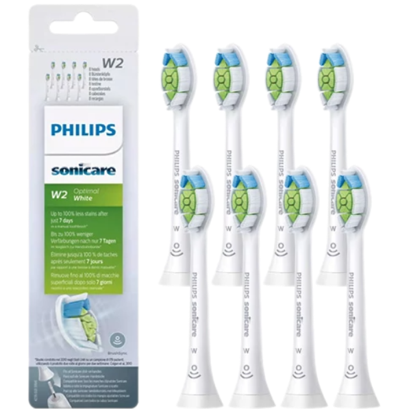 Насадка для електричної зубної щітки Philips Sonicare HX6068/12 Optimal White W2 White (8 шт.)