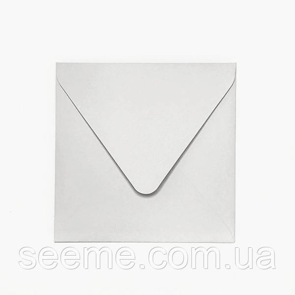 Конверт 105x105 мм, колір перлинний сірий, КОМПЛЕКТ 10 шт.