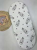 Простирадло непромокаюче для дитячої коляски на резинці (фланель/байка + мембрана)