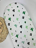 Простирадло непромокаюче для дитячої коляски на резинці (фланель/байка + мембрана), фото 3