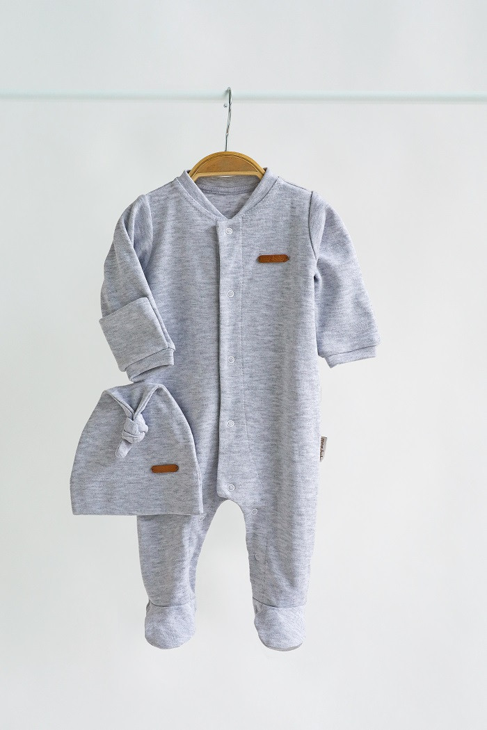 Чоловічок з шапочкою "Liam", сірий меланж, фото 1