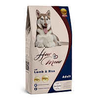 Повнораціонний сухий корм HowMeow Dog для дорослих собак, з ягням та рисом, 3 кг