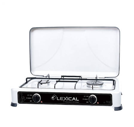 Газова плита LEXICAL LGS-2812-1 на 2 конфорки 3.7KW, фото 1
