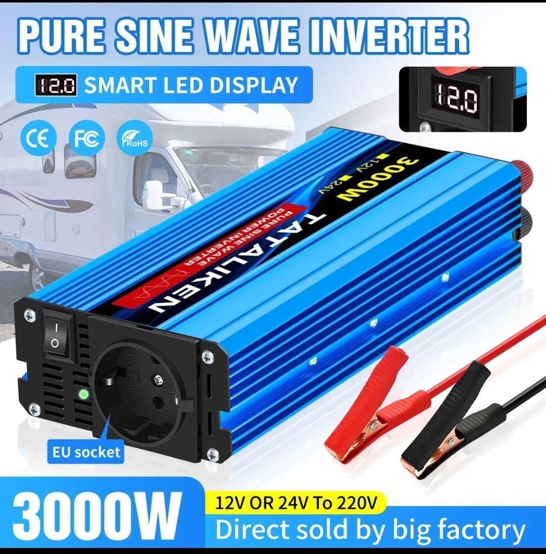 Инвертор 12-220v 3000W Tataliken Чистый синус, УПС, безперебойник для ...