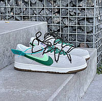 Чоловічі кросівки Nike SB Dunk Low SE 85 Double Swoosh Grey White найк сб данк низкие