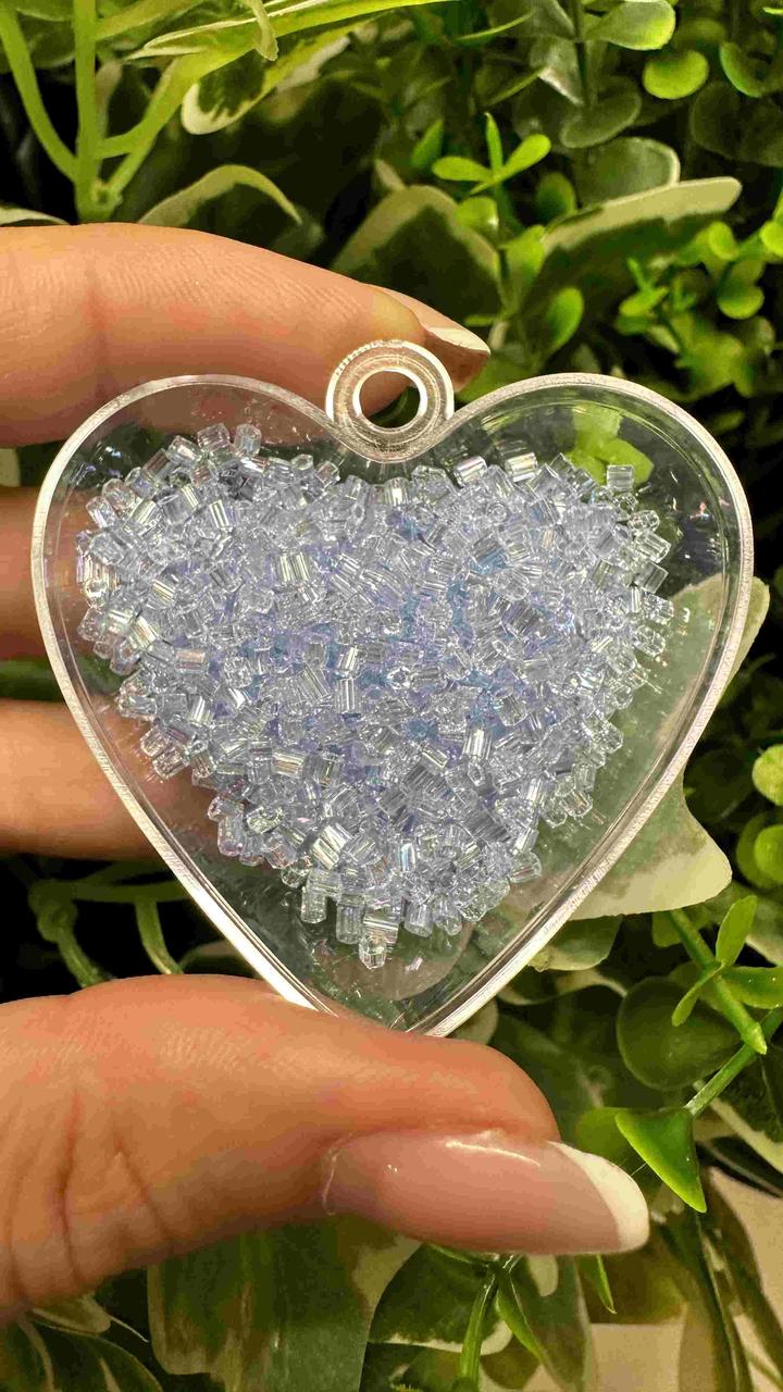 Бісер рубка Matsuno (Японія) 12-R 11/0;  5 г. Колір- прозорий з блакитним, фото 1