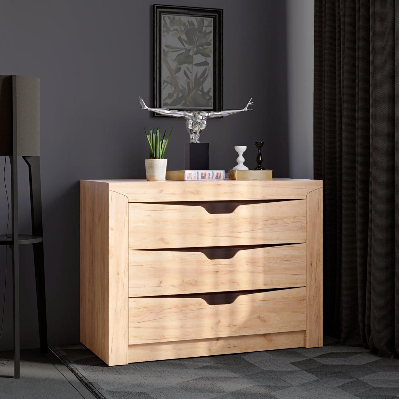 Комод для речей Еверест Ліберті-1000 100х38х76 дуб крафт золотий (DTM-2140) \