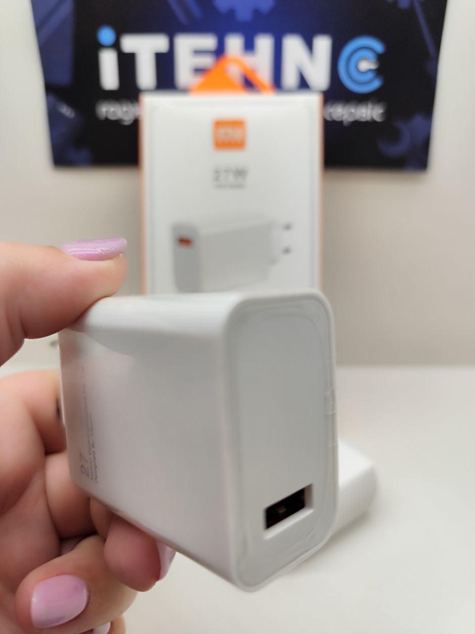Мережевий ЗП Xiaomi 27W 2 in1 USB & data cadel Type-C (Білий)