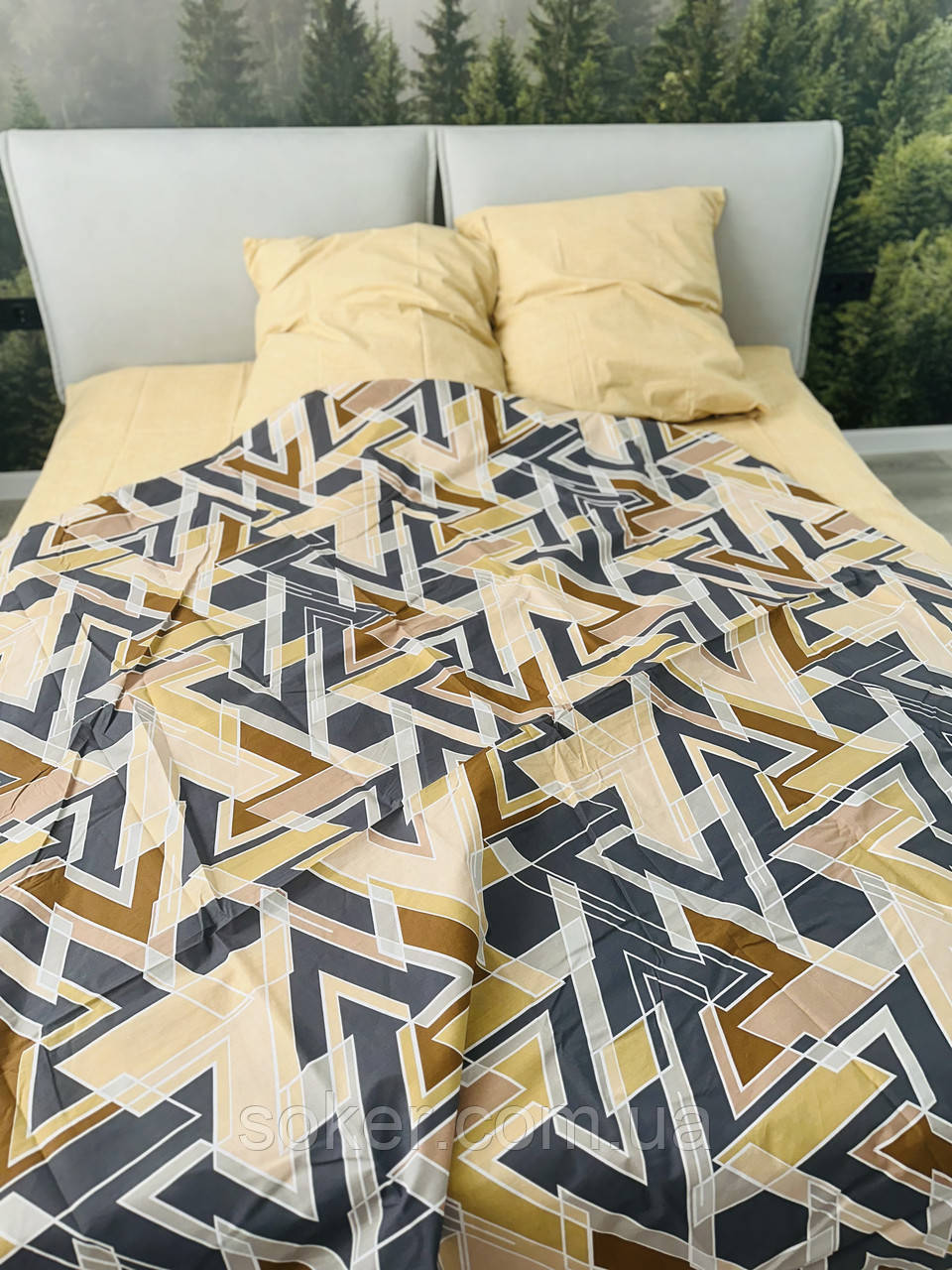 Двоспальний постільний комплект,голд супер люкс, фото 1