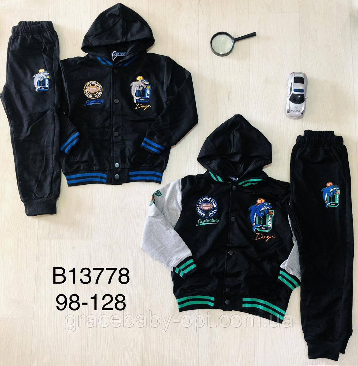 Трикотажний костюм 2 в 1 для хлопчика оптом, Grace, 98-128 см, № B13778