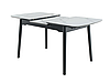 Керамічний стіл TM-87-1 білий мармур + чорний, фото 6