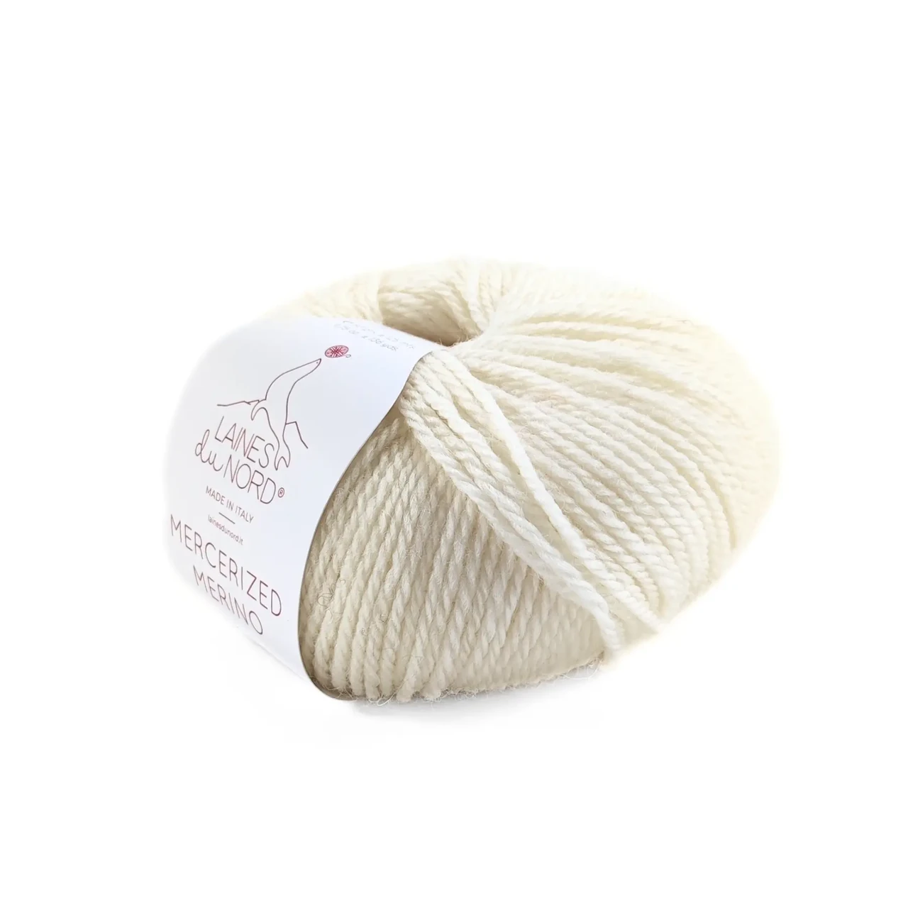 Пряжа Mercerized Merino/Мерсерізед Меріно, молочний 2, фото 1