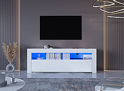Тумба тв Mex 160 Accord, колір білий /білий глянець