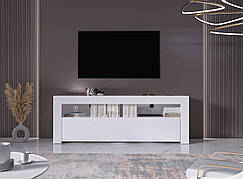 Тумба тв Mex 140 Accord, колір білий /білий глянець