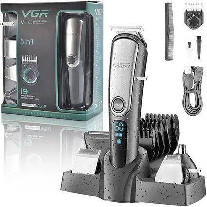 Тример для домашнього використання VGR Grooming Kit 5in1 (V-105)