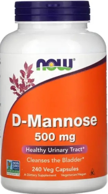 D-маноза Now D-Mannose D-Манноза 500 мг, 240 шт