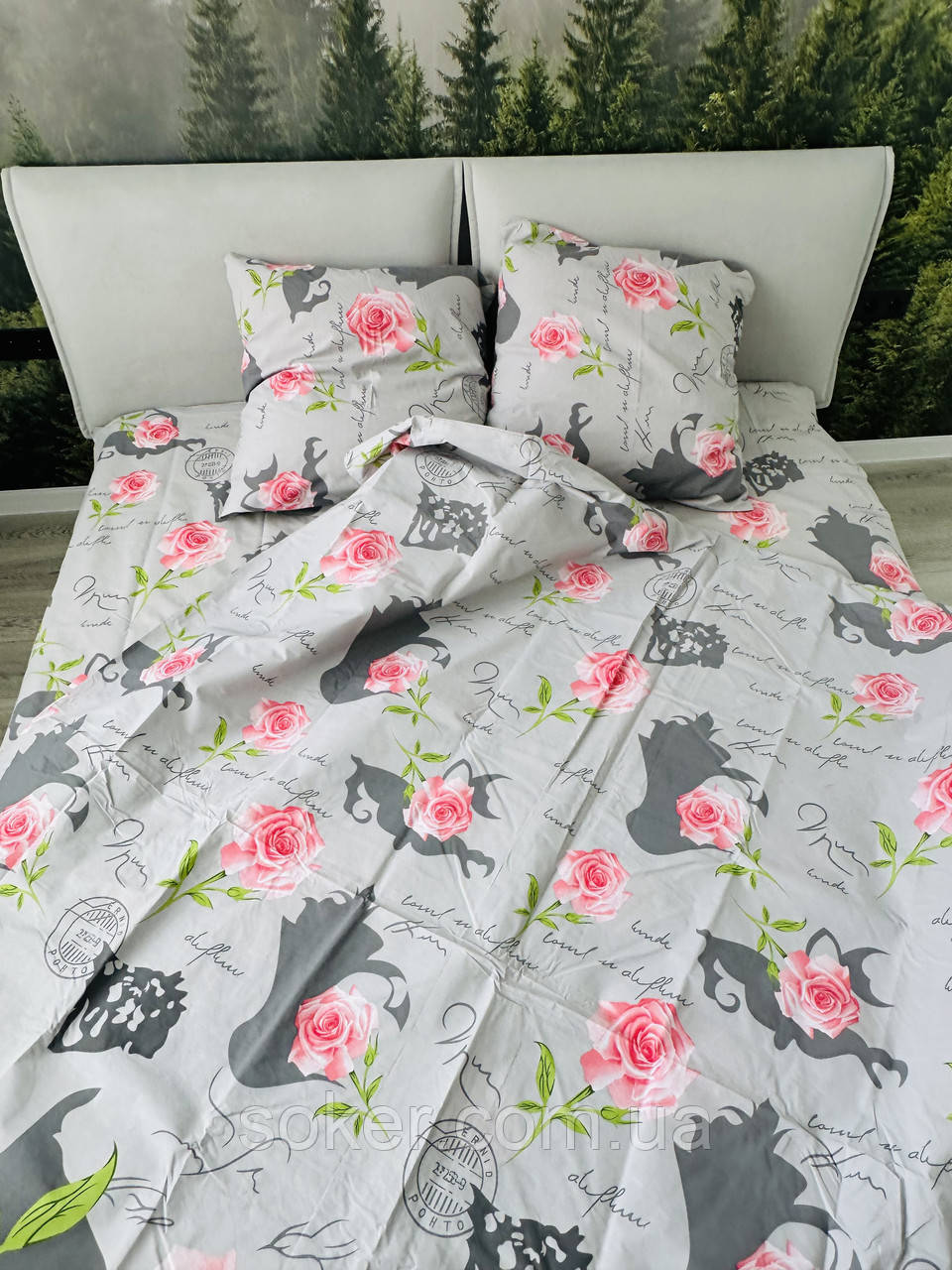 Двоспальний постільний комплект,голд супер люкс