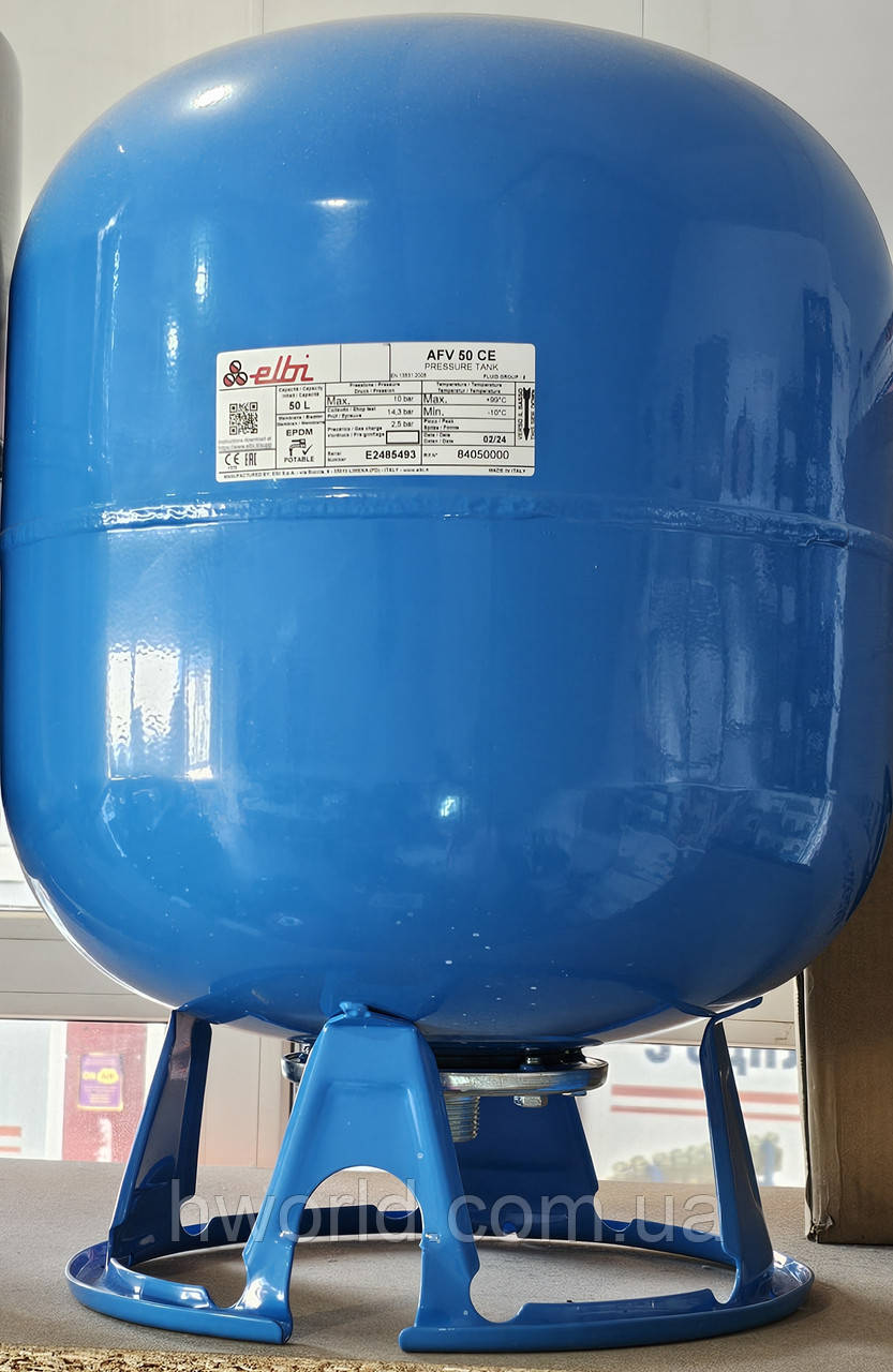 Вертікальний гідроакумулятор ELBI AFV 50L, фото 1