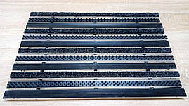 Решітка придверна брудозахисна Льон гума+щітка+текстиль 60х40 см