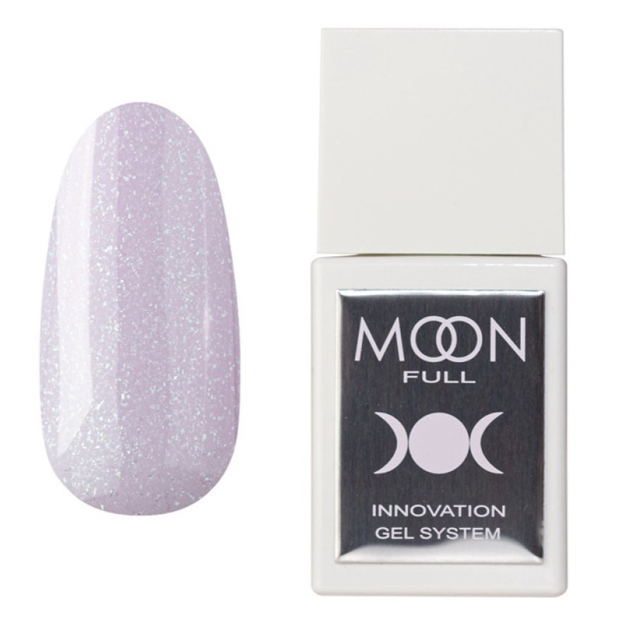 Рідкий моделюючий гель Moon Full Liquid Builder Gel BG28, 15 мл, ліловий із зеленим шиммером
