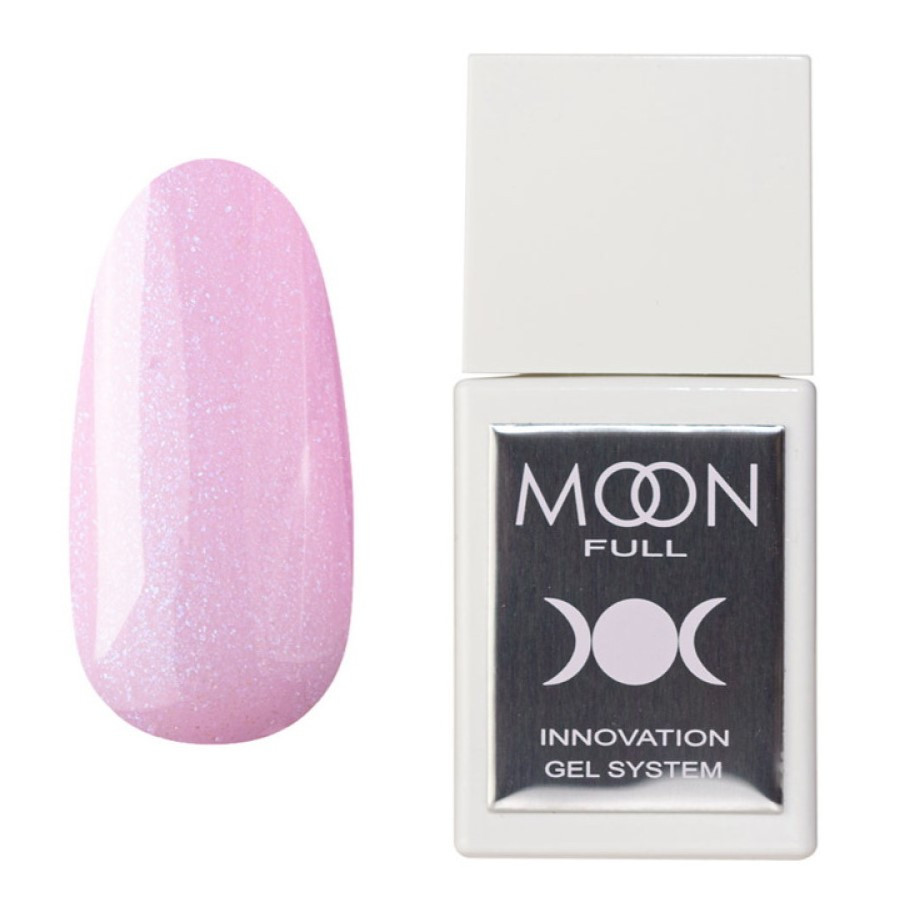 Рідкий моделюючий гель Moon Full Liquid Builder Gel BG29, 15 мл, рожевий з блакитним шиммером