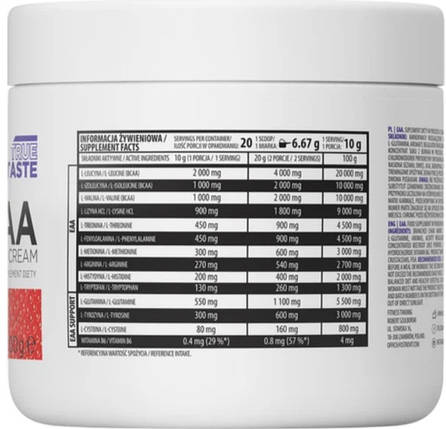Амінокислоти OstroVit EAA 200 g полуниця-крем, фото 3