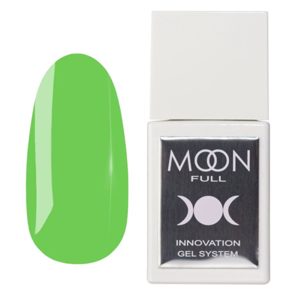 Рідкий гель моделюючий Moon Full Liquid Builder Gel BG54, 15 мл, неоновий салатовий напівпрозорий
