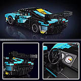 Конструктор Спортивна гоночна машина на 383 деталей, блакитна, фото 4