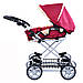 Коляска для ляльки 9346W Melogo, класика, 2 в 1, з люлькою, металева з прогумованою ручкою h = 63 см, фото 3