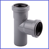 Трійник каналізаційний 40 40 90° градусів, фото 2