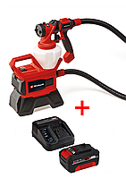 EHA Потужний фарборозпилювач акумуляторний Einhell TE-SY 18/90 Li-Solo : з АКБ 18V 4,0 Ah, сопло 1,5 мм/2,5 мм/3,0 мм (4260040)