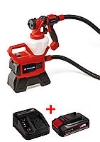 EHA Потужний фарборозпилювач акумуляторний Einhell TE-SY 18/90 Li-Solo : з АКБ 18V 2,5 Ah, сопло 1,5 мм/2,5 мм/3,0 мм (4260040)