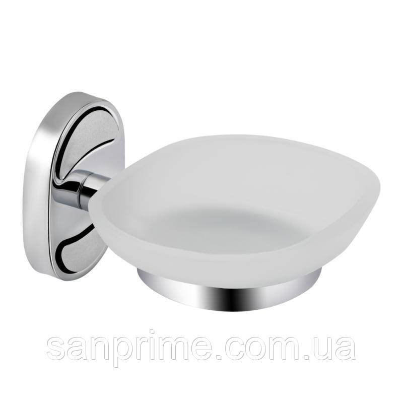 Мильниця з тримачем Lidz Oreo 0201 настінна (матове скло) LDORE0201CRM22083 Chrome