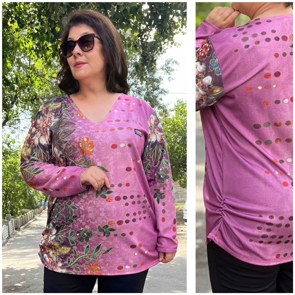 Жіноча туніка трикотажна осіння великі розміри з 50 по 64 розмір