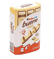 Вафлі Kinder Bueno White (Кіндер Буено) білий шоколад, 6 батончиків -117 г