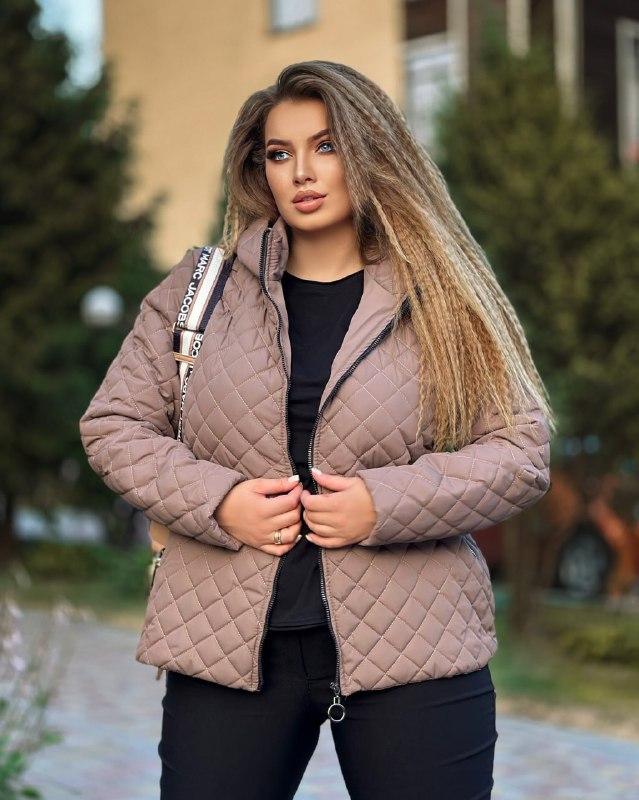 Жіноча куртка ; Квітка: Індиго, капучино, чорний; Розміри: 48-50, 52-54, 56-58, 60-62 ;