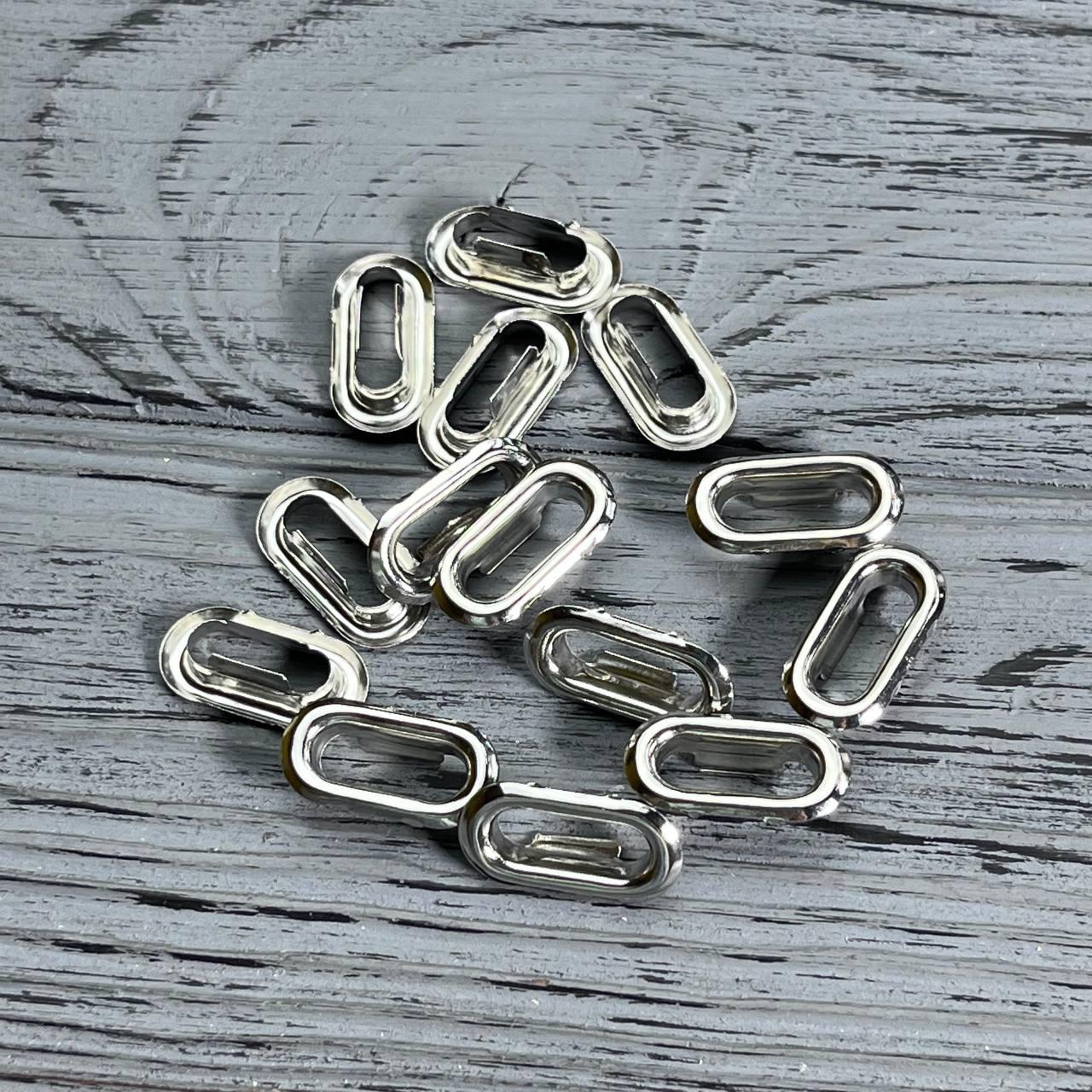 Люверс овальний 25 мм Нікель (у пакованні 1000 штук)