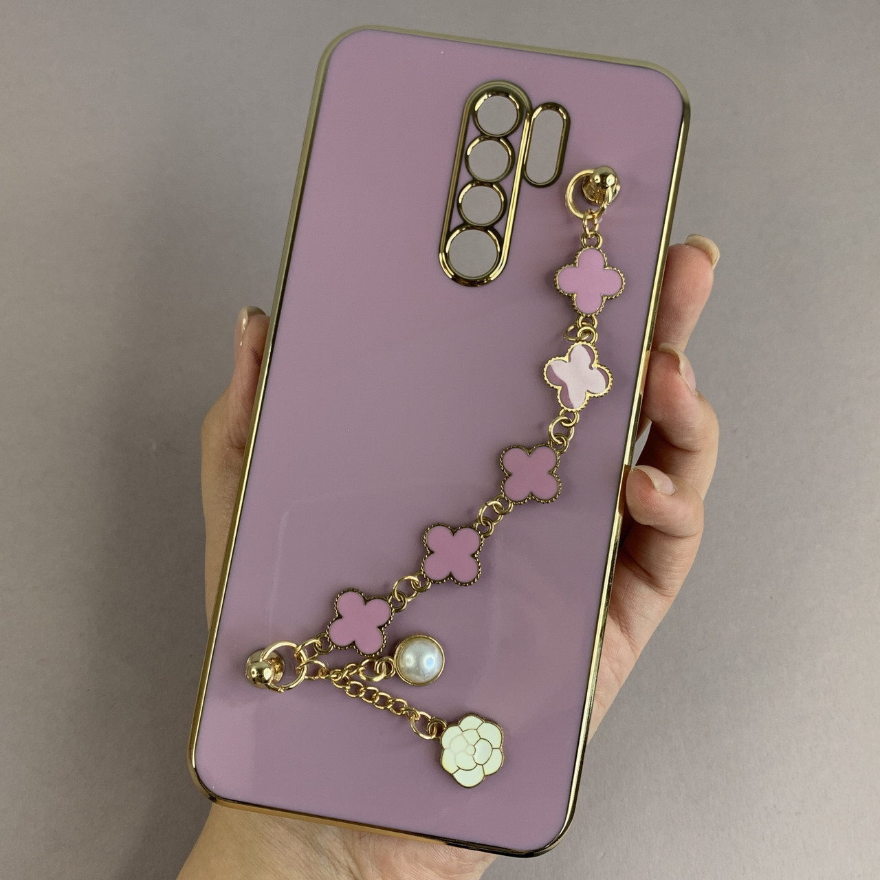 Чохол для Xiaomi Redmi 9 чохол з ланцюжком на телефон сяомі редмі 9 чорничний l3o