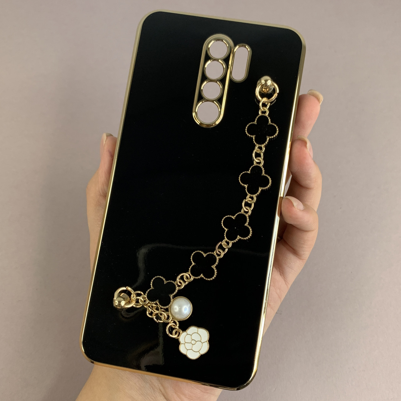 Чохол для Xiaomi Redmi 9 чохол з ланцюжком на телефон сяомі редмі 9 чорний l3o