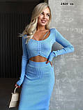 Жіночий костюм спідниця і топ 2826 со, фото 5