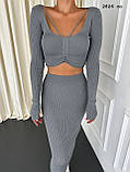Жіночий костюм спідниця і топ 2826 со, фото 6
