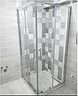 Душова кабіна Aquanil INDIANA 95х95х190, розсувні двері, профіль сріблястий, прозоре скло, фото 7
