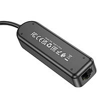 Usb хаб мережевий Borofone DH6 Erudite Type-C розгалужувач на 3 порти перехідник для пк USB 3.0, фото 5