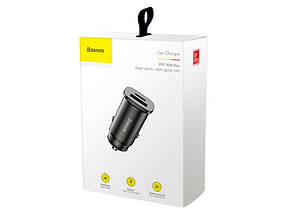 Автомобільний адаптер Baseus PPS Car Charger зарядка для смартфонів і планшетів від прикурювача USB, фото 3