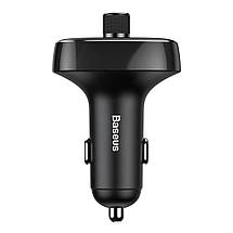 Автомобільний адаптер Baseus T Shaped S-09 зарядка для смартфонів і планшетів від прикурювача FM Bluetooth, фото 4