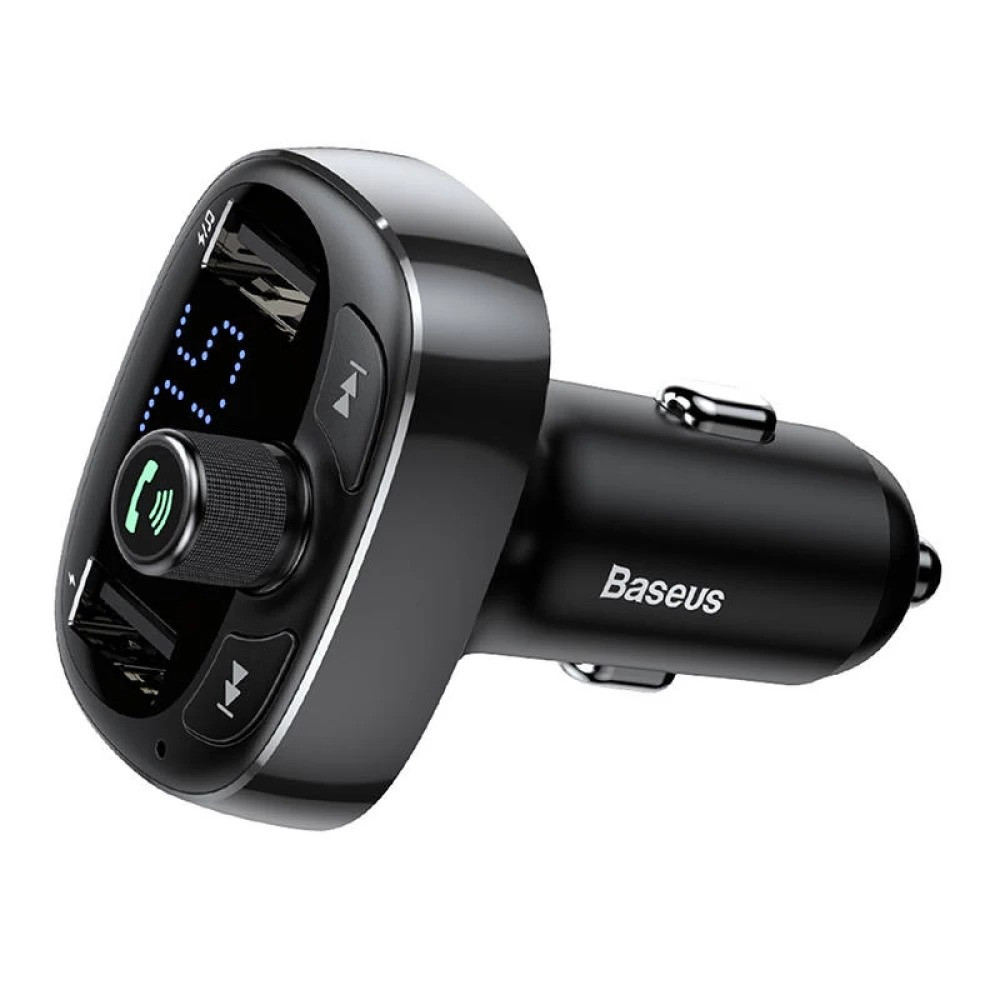 Автомобільний адаптер Baseus T Shaped S-09 зарядка для смартфонів і планшетів від прикурювача FM Bluetooth