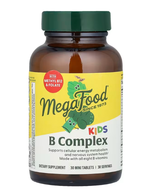 Комплекс вітамінів групи B для дітей (Kids B Complex) MegaFood, 30 мінітаблеток