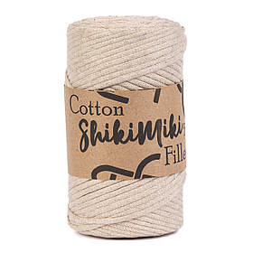 Трикотажний бавовняний шнур Cotton Filled 5 мм, колір Світло-бежевий