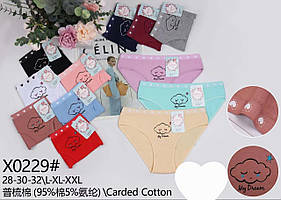 Труси дитячі, бавовняна спідня білизна Трусики «Пташки» 11-15 років (0229)